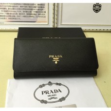 Prada 1M1132 Wallet Saffiano Leather Black