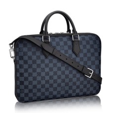 Louis Vuitton N63298 Dandy Briefcase Damier Cobalt Canvas