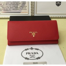 Prada 1M1132 Wallet Saffiano Leather Red