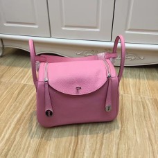 Hermes Lindy 30cm Handbag Pink Silver