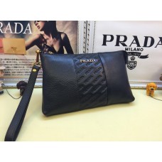 Prada Men's Leather Pouch 3313 Black