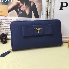 Prada Zip Around Wallet L0506 Blue