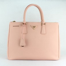 Prada 1786 light pink cross pattent tote bag