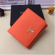 Prada 1M0176 Wallets Saffiano Leather in Orange