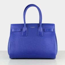 YSL Blue Downtown Tote Cow Leather Bags 2035