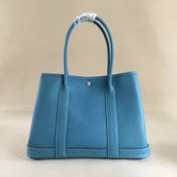 Hermes Garden Party Handbag Small 31cm Blue
