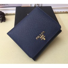 Prada 1M0176 Wallets Saffiano Leather in Navy