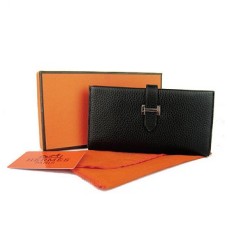 Hermes calf leather Wallet H005 black