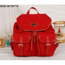 Prada Backpack 0030 Red Satchel