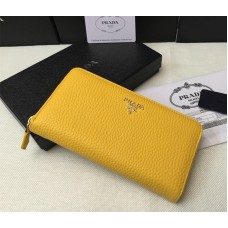 Prada Zipper Wallet 1M0506 Yellow