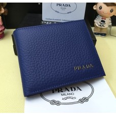 Prada Men's Leather Wallet 0334 Blue