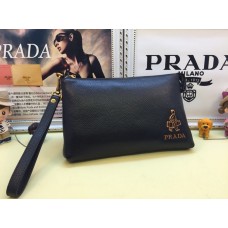 Prada Men's Leather Pouch 3314 Black