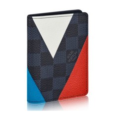 Louis Vuitton N41591 Pocket Organizer Regatta Damier Cobalt Canvas